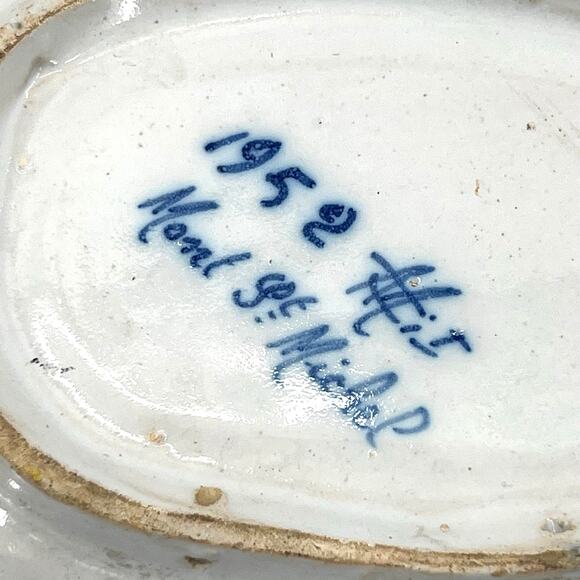 Vintage Ceramic Mont St. Michel 1952 Plate Tray with Handles. - Picture 2 of 4